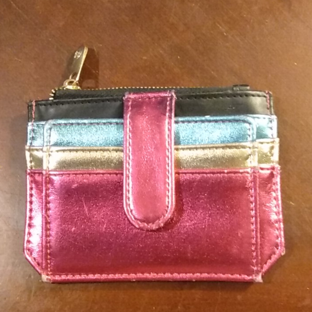Adrienne Vittadini Button Close Fold Wallet